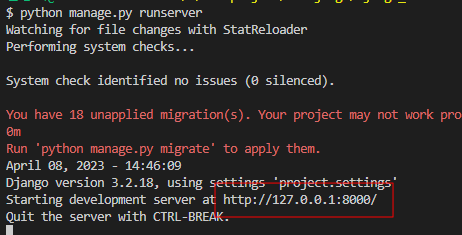 runserver