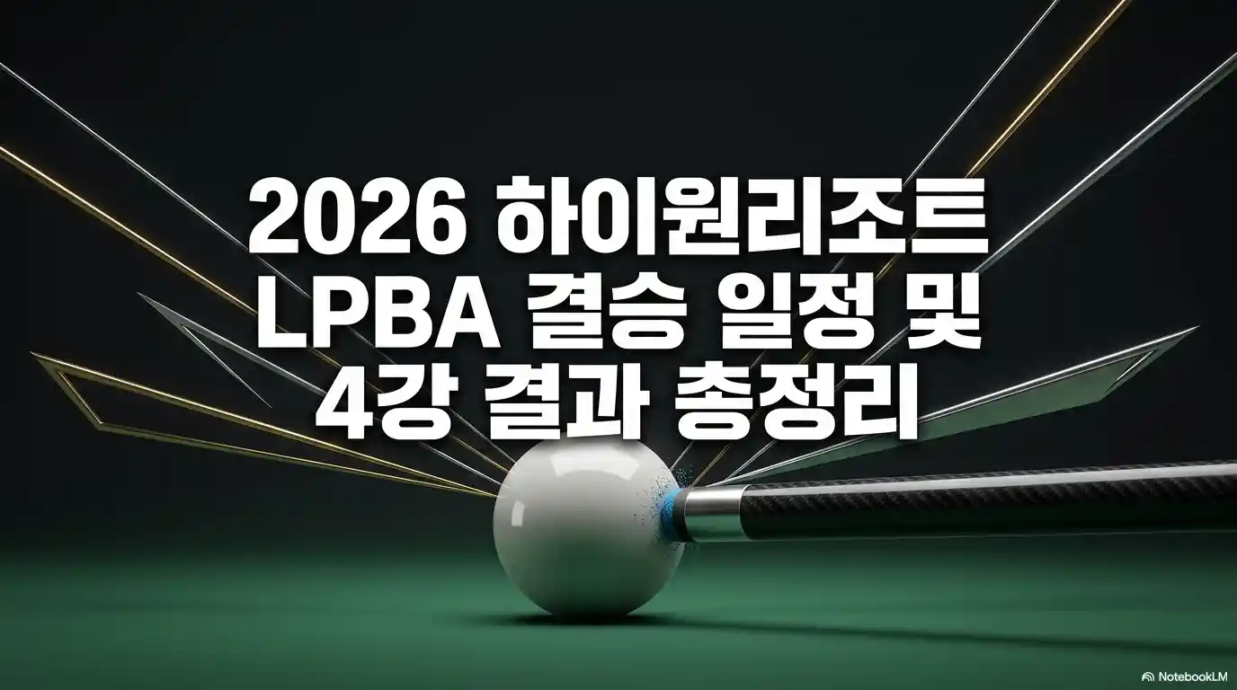 2026 하이원리조트 LPBA 결승 일정 및 4강 결과 총정리 썸네일 - 당구공과 큐대 배경