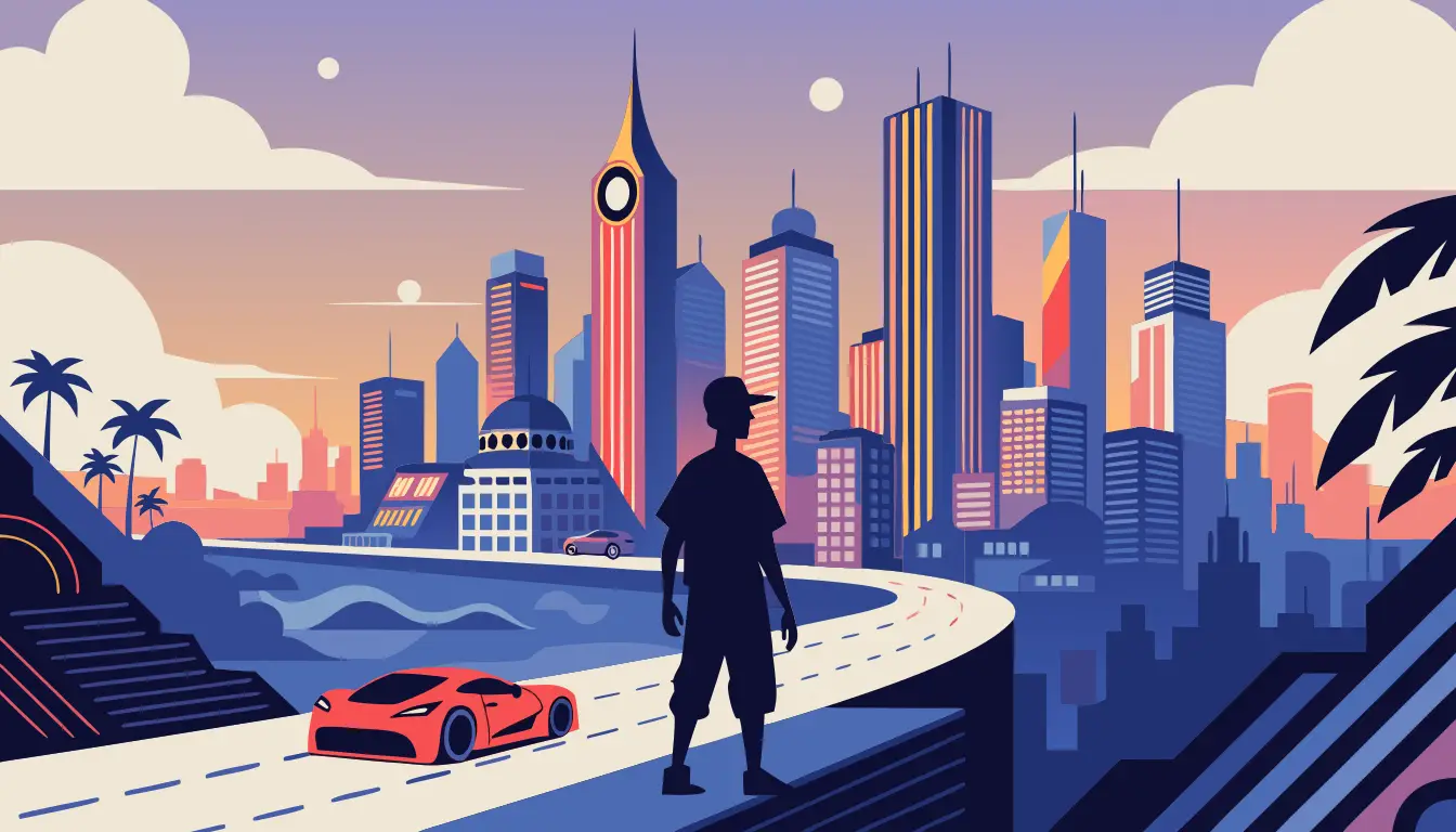 GTA6 그랜드 테프트 오토 6 일러스트