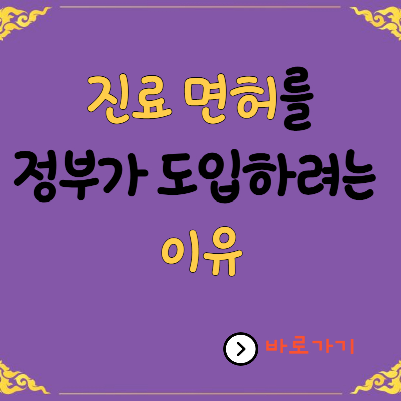 진료 면허 도입 검토가 필요한가