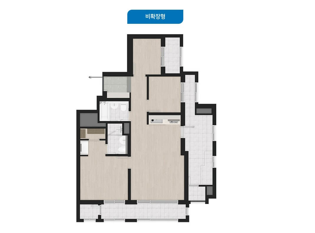 엄궁 더샵 리오몬트 72타입 평면도