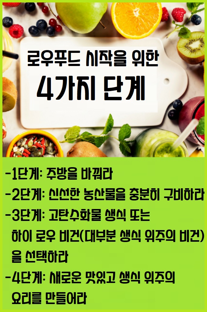 로우푸드 로푸드 raw food 시작을 위한 4단계