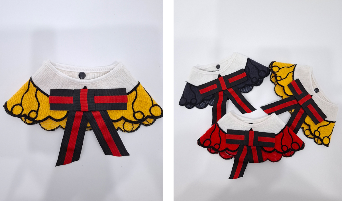 리본이 달려 있는 케이프,