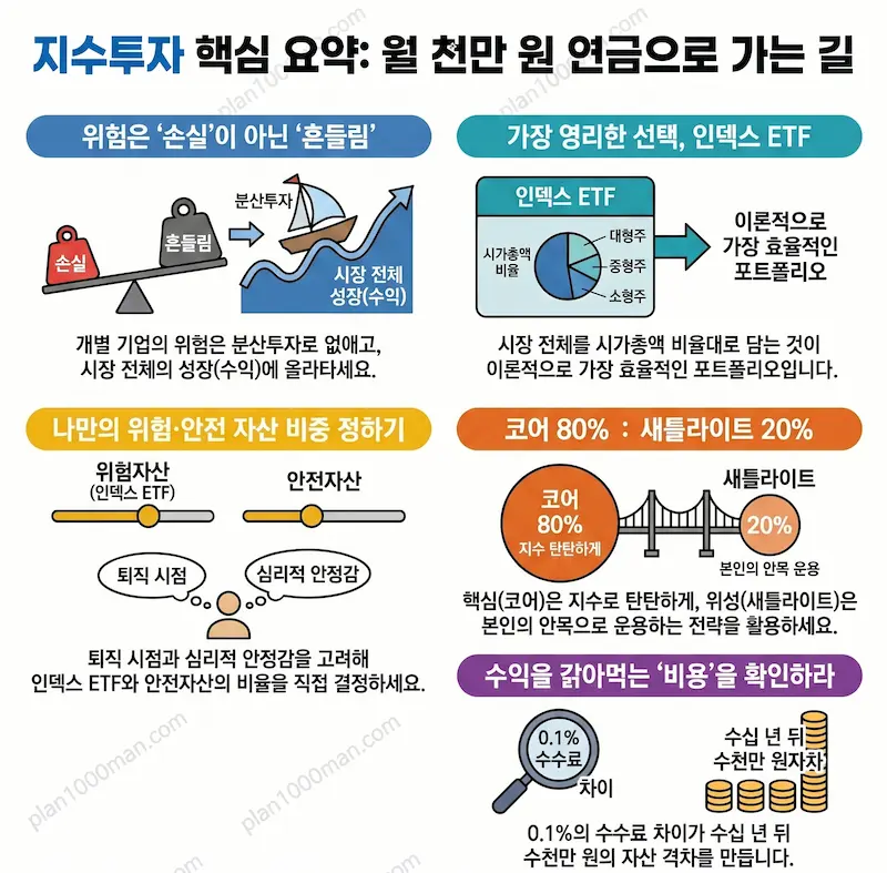 지수투자 핵심 정리 인포그래픽