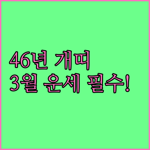 1946년생 개띠 2026년 3월 운..