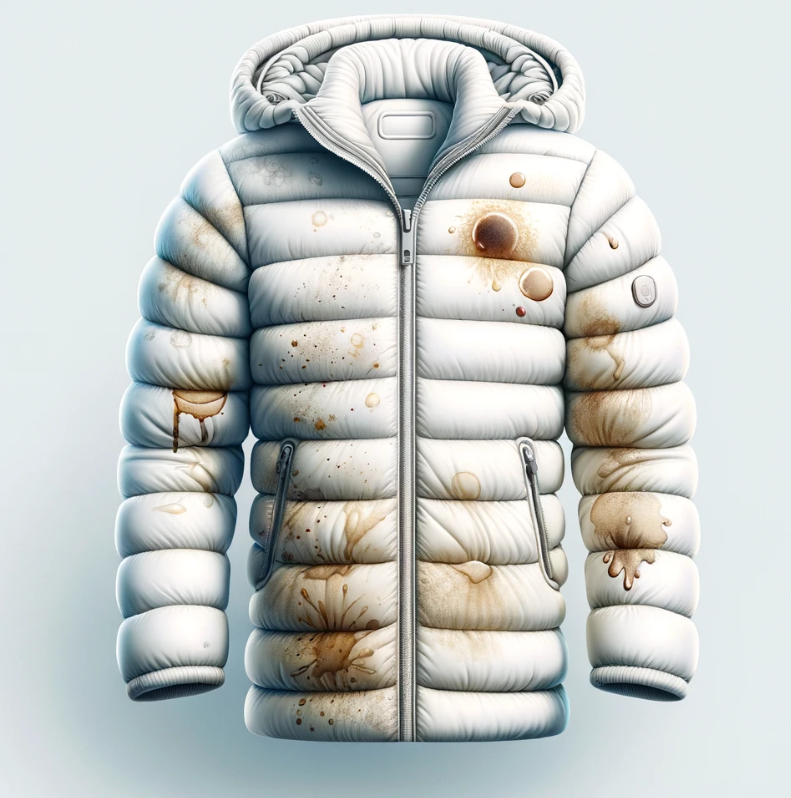 흰색 오리털 패딩 얼룩제거