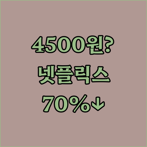 월 17000원 넷플릭스 프리미엄을 ..