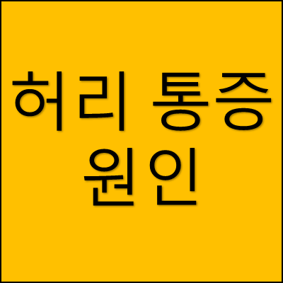 허리 통증 원인 썸네일