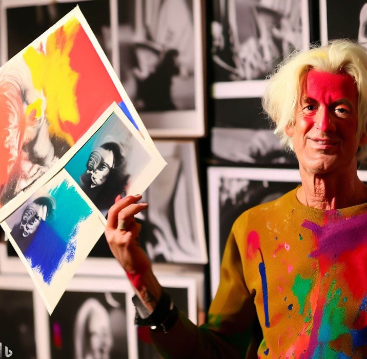 앤디 워홀의 사진 전시회(made by Bing)