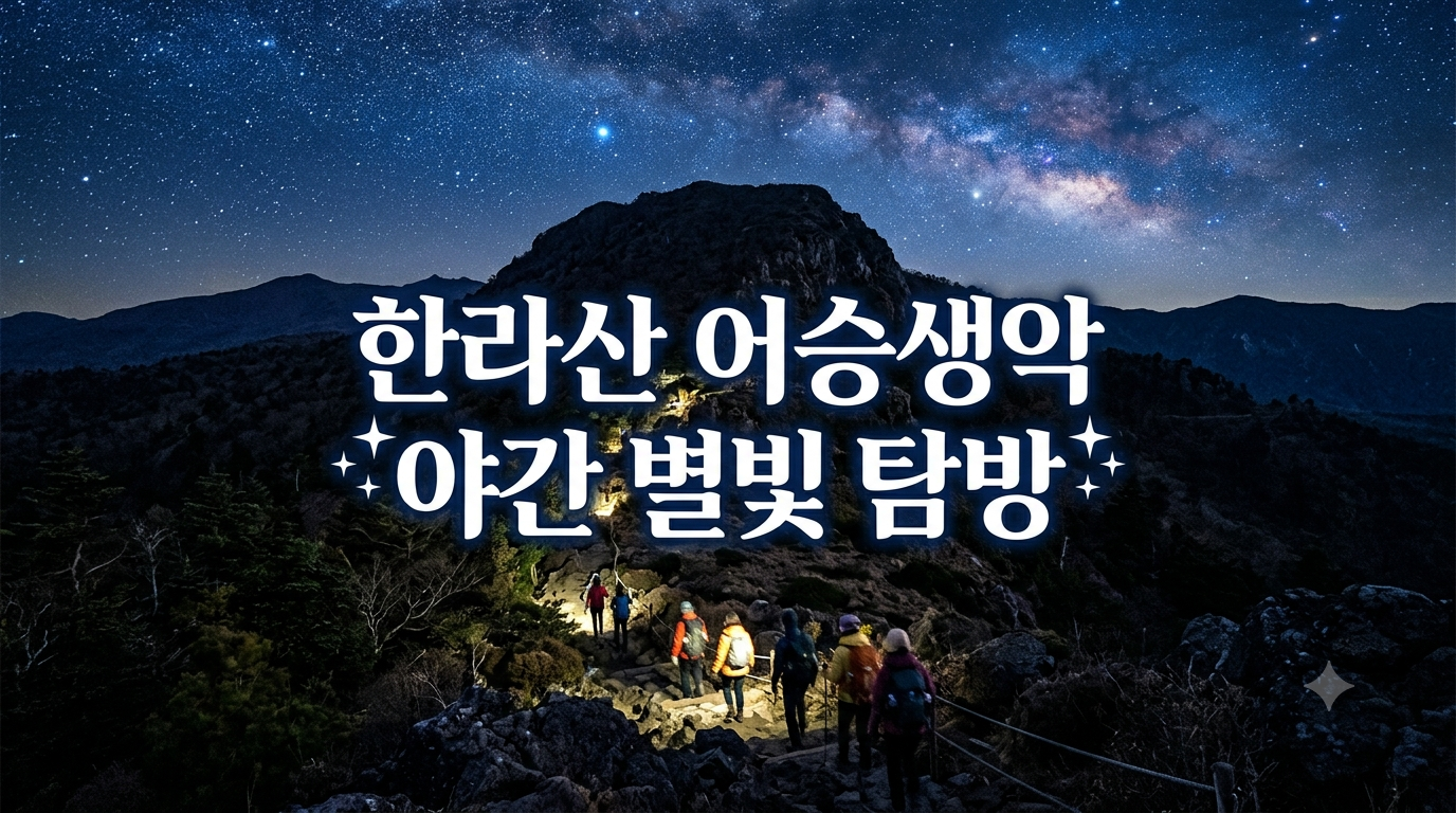 한라산 어승생악 야간 별빛 탐방