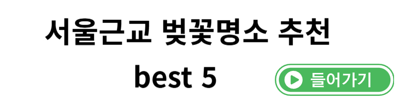 벚꽃명소추천