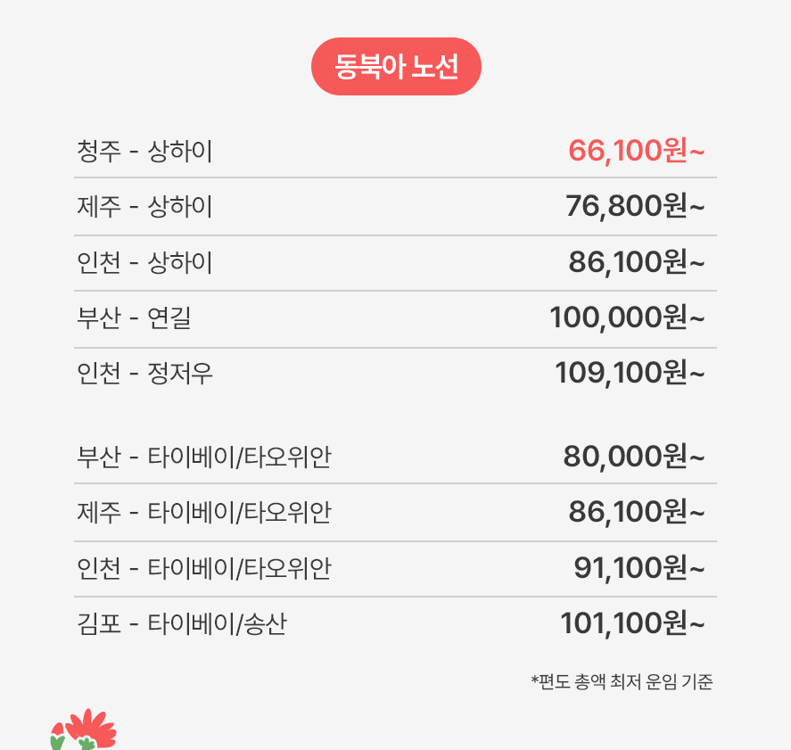 동북아노선