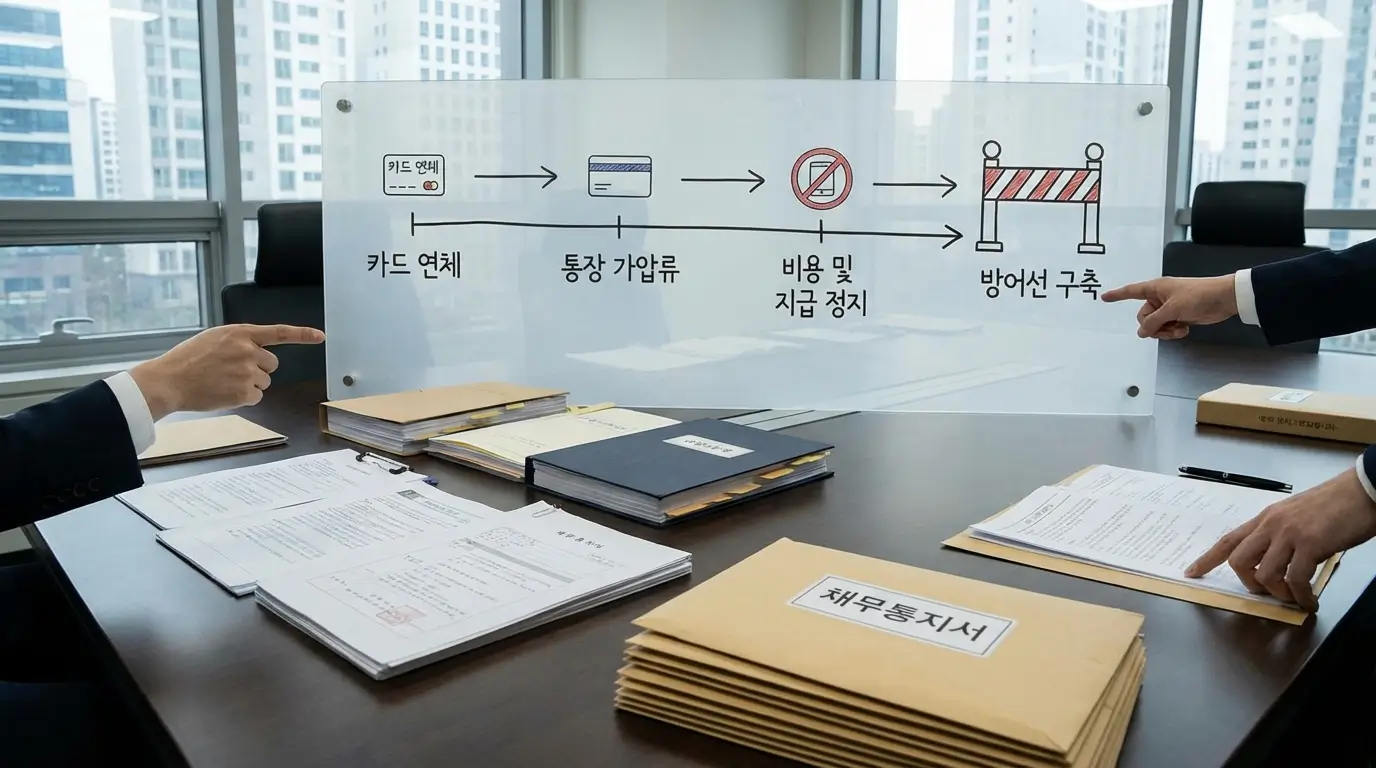 카드 연체 통장 가압류 비용 및 지급 정지 타임라인 방어선 구축