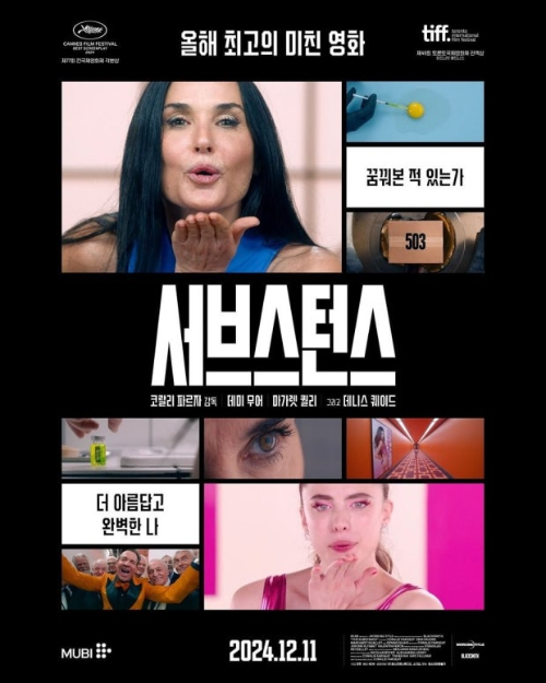 서브스턴스 영화 해석(젊음, 바디 호러, 배우 연기)