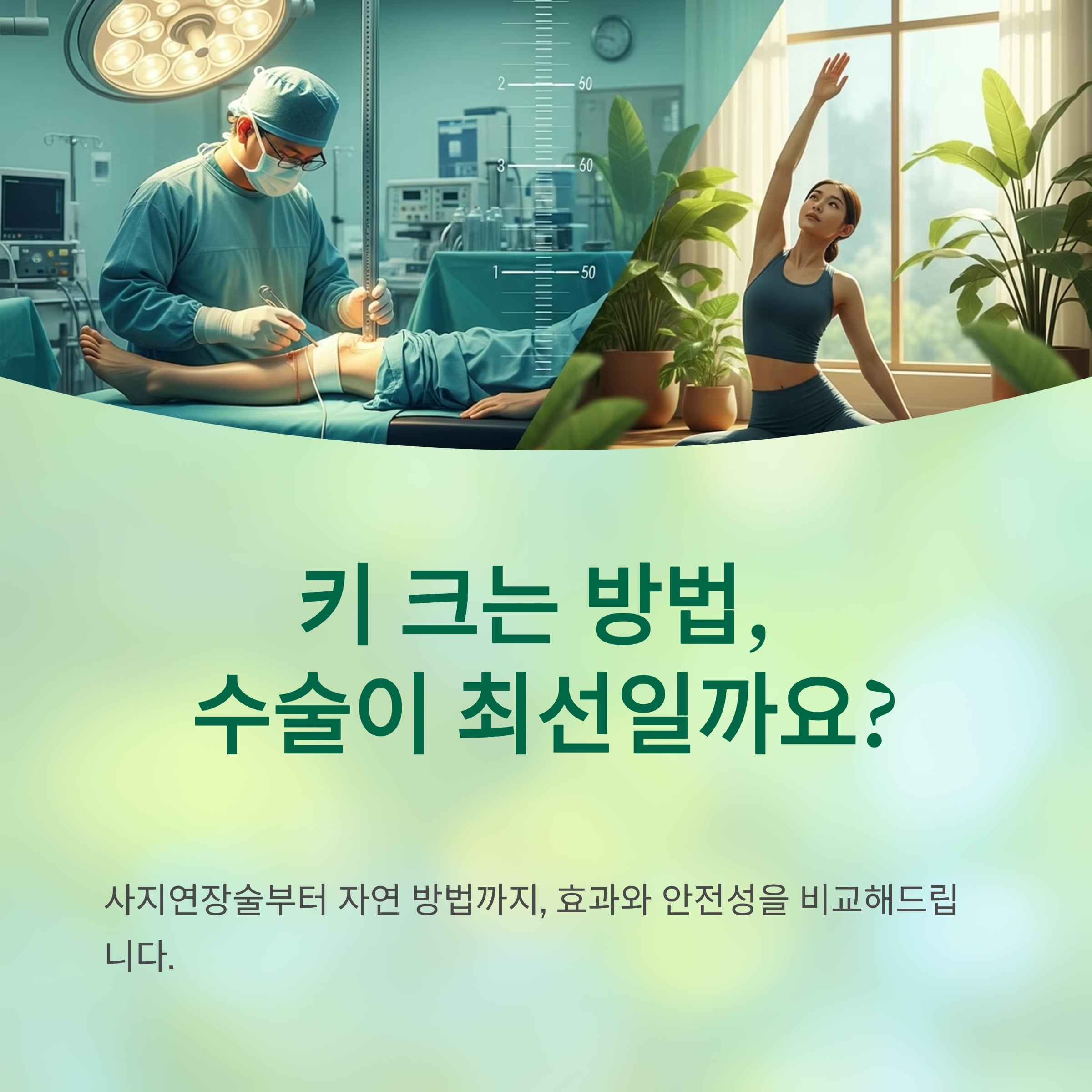 키 크는 수술과 자연 방법 비교, 안전성과 효과 분석