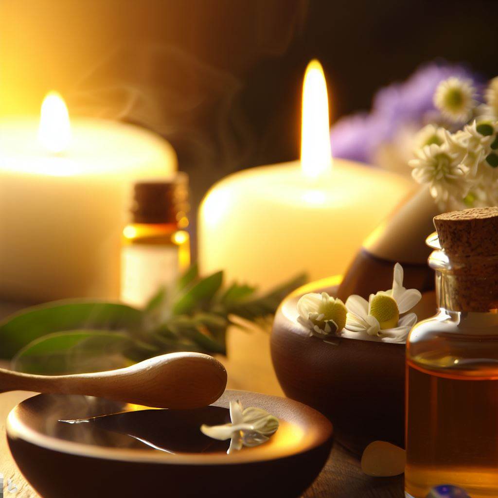 아로마 테라피를 위한 에센셜 오일