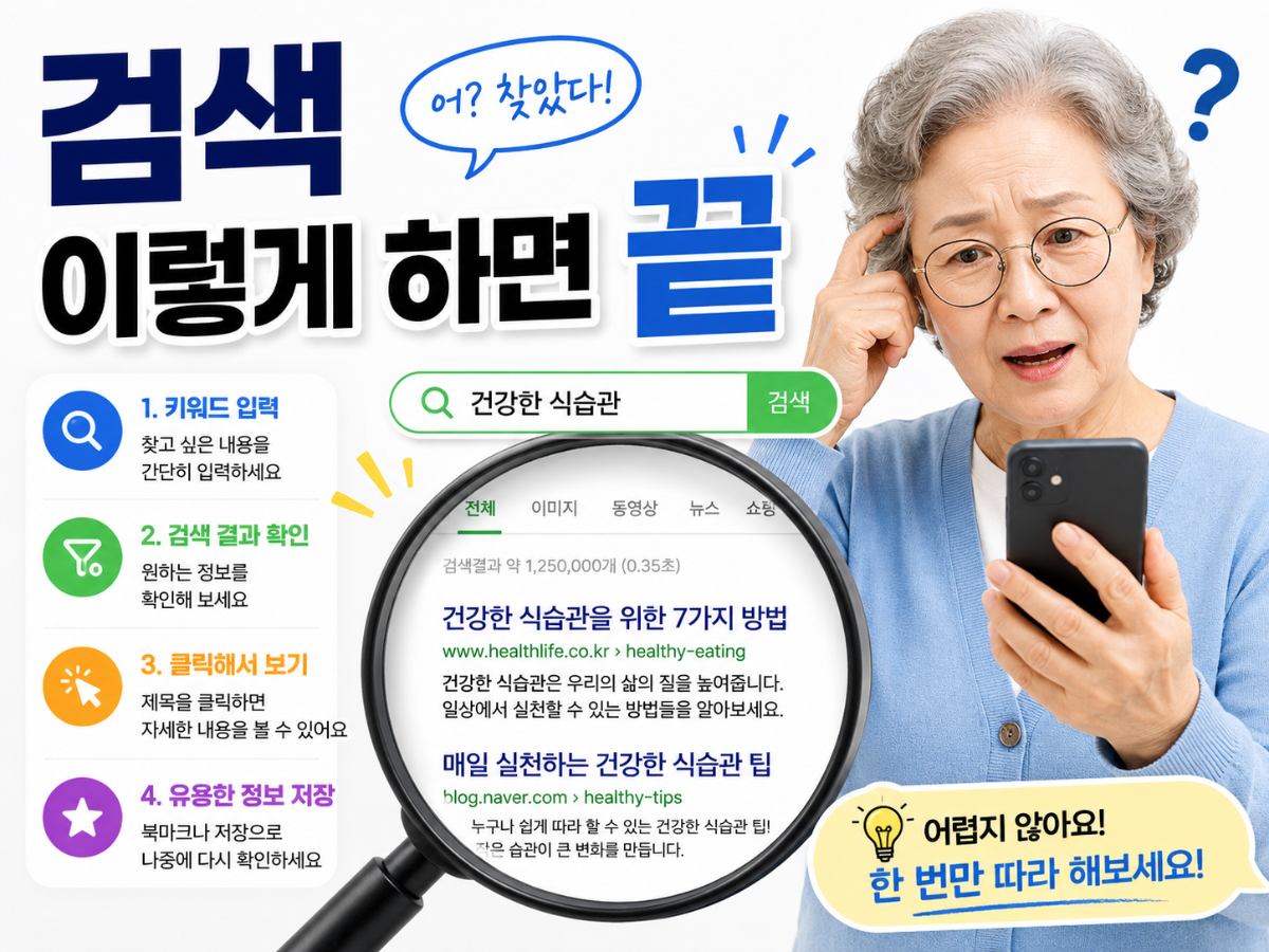 <img src="image.jpg" alt="스마트폰으로 검색 방법을 배우는 장면"