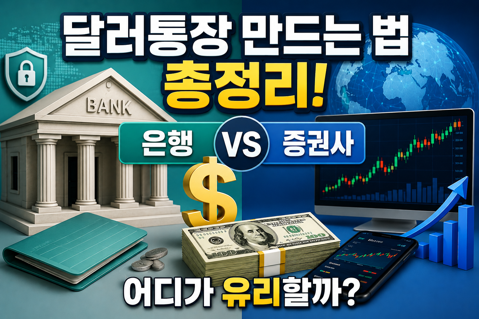 달러통장 만드는 법 총정리! 은행 vs 증권사 어디가 유리할까? 관련 사진