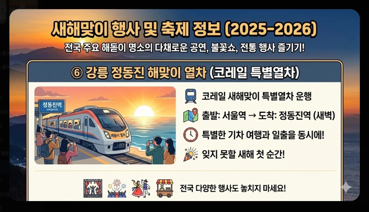 2026년 해돋이 시간 지역별 완벽 정리