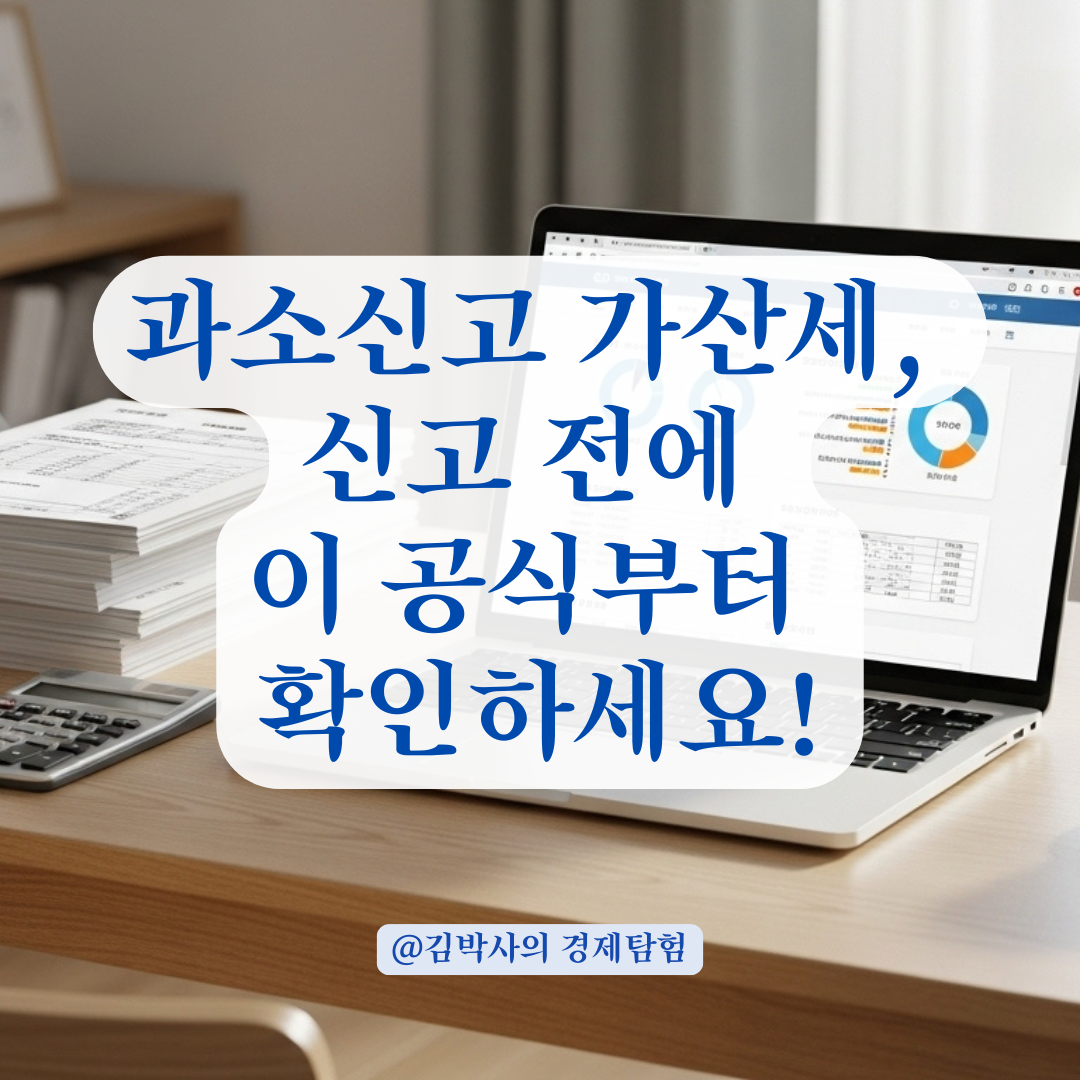 홈택스 과소신고 가산세 계산, 최초 신고금액 기준으로 정확히 정리해드립니다.