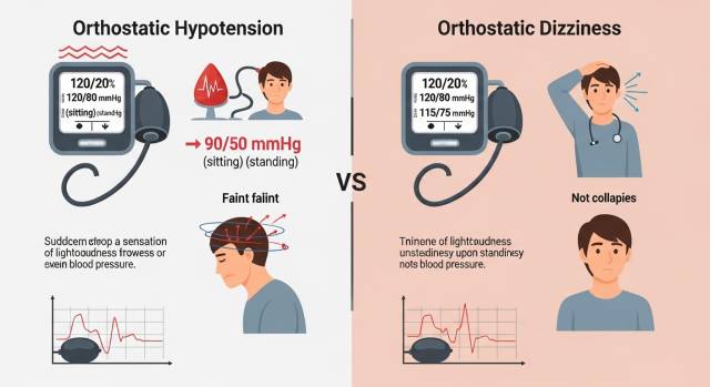 기립성 어지럼증 저혈압 차이