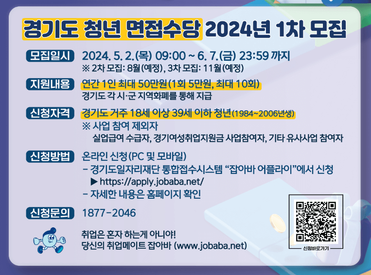 2024 경기도 청년 면접수당