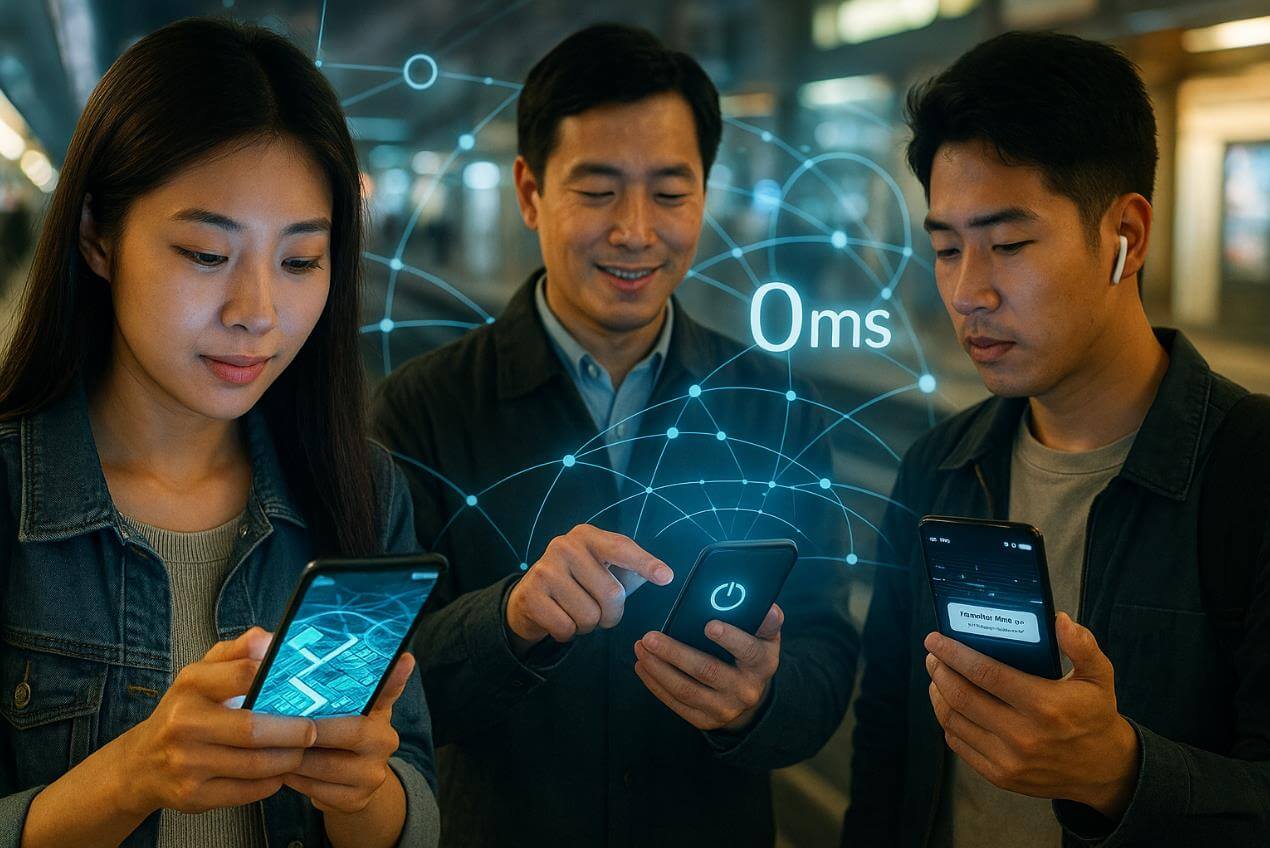 5G/6G 초저지연 환경에서 변화된 스마트폰 사용 경험 장면