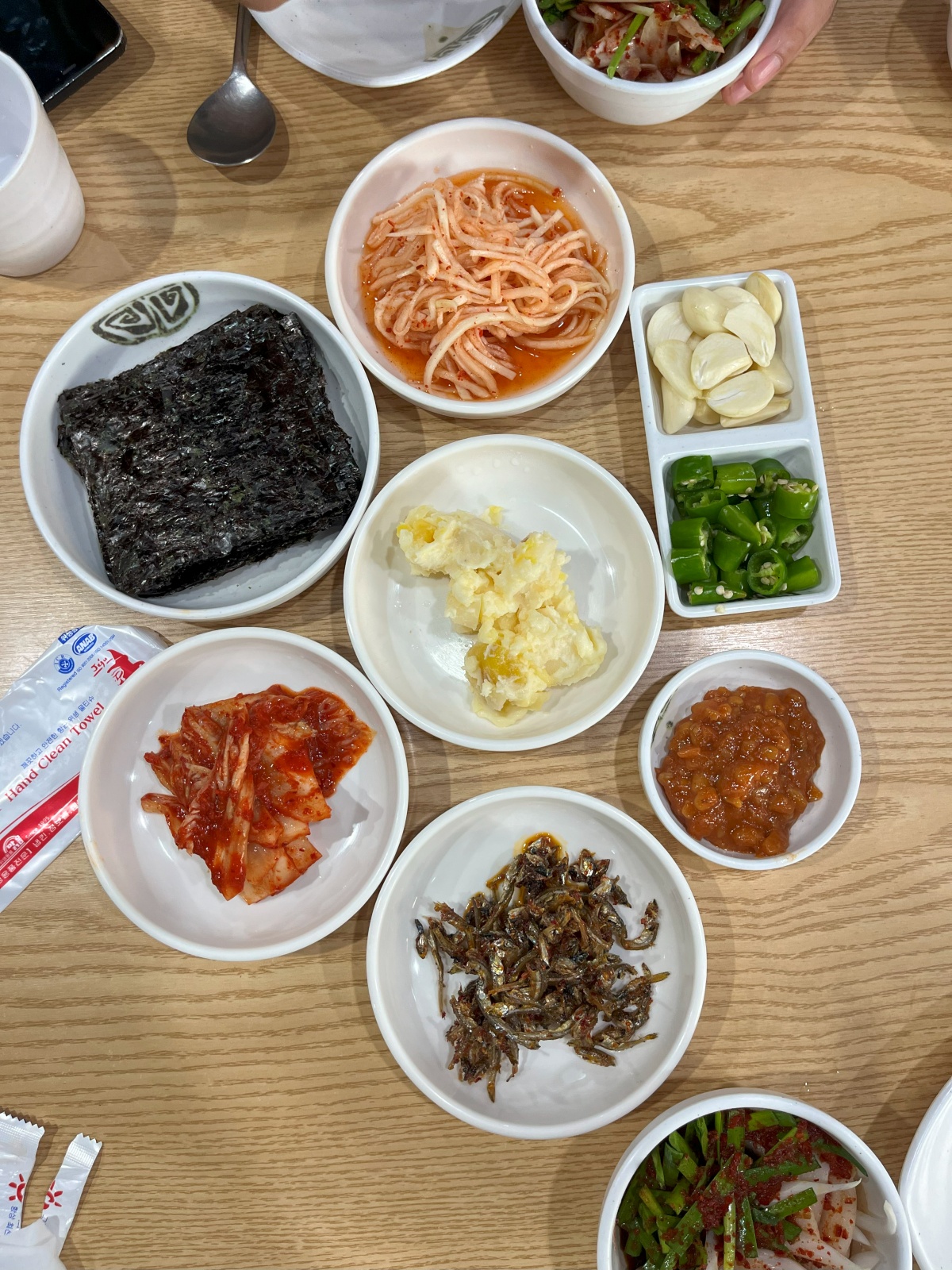 모슬포 해안도로 밑반찬 모습