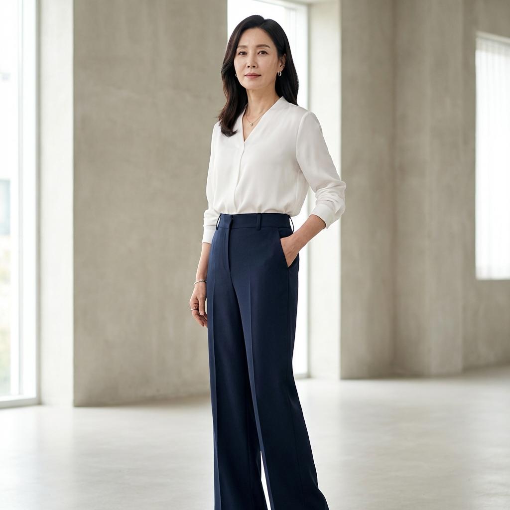 체형 보정 효과 좋은 중년 여성 바지 고르는 팁