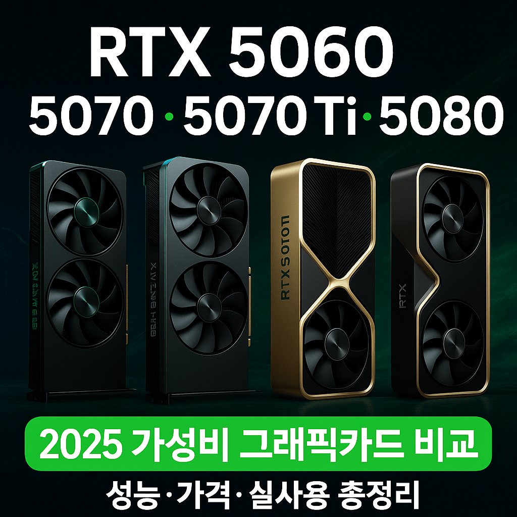RTX 5060, 5070, 5070 Ti, 5080 가성비 완전 정리: 2025년 그래픽카드 선택 가이드