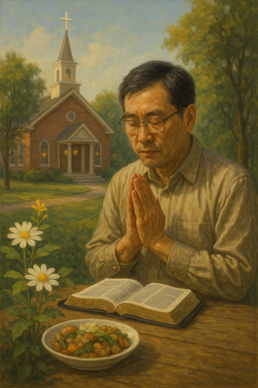 창 25:32 말씀을 통해 배고픈 필요가 있을 때 세상의 필요가 전부라고 생각하는 삶에서 벗어나서 영적인 필요를 채워주시는 분이 하나님이심을 기억하며 살아가는 삶이 되어야 함을 묵상했고&amp;#44; 오늘도 세상적인 다양한 필요 앞에서 영적으로 필요를 채우시는 하나님을 기억하고 묵상하는 시간을 갖는 모습입니다.