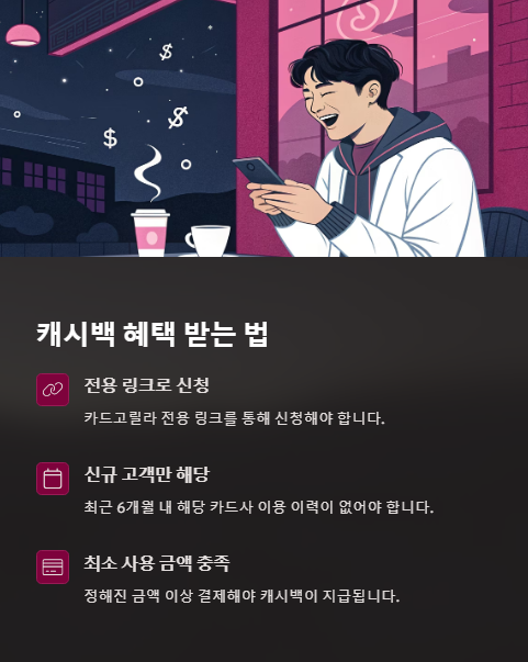 캐시백 혜택 받는 법
