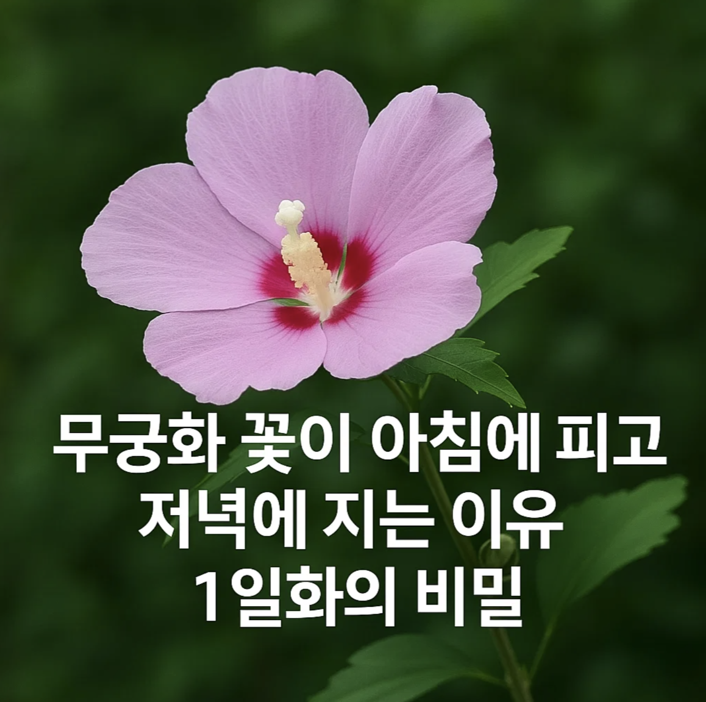 무궁화 꽃이 아침에 피고 저녁에 지는 이유, 1일화의 비밀