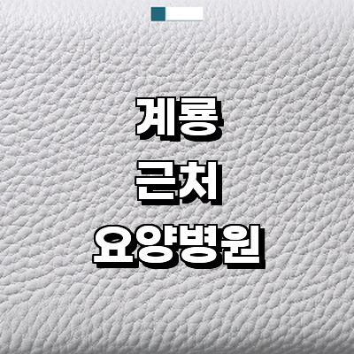 계룡시 요양병원