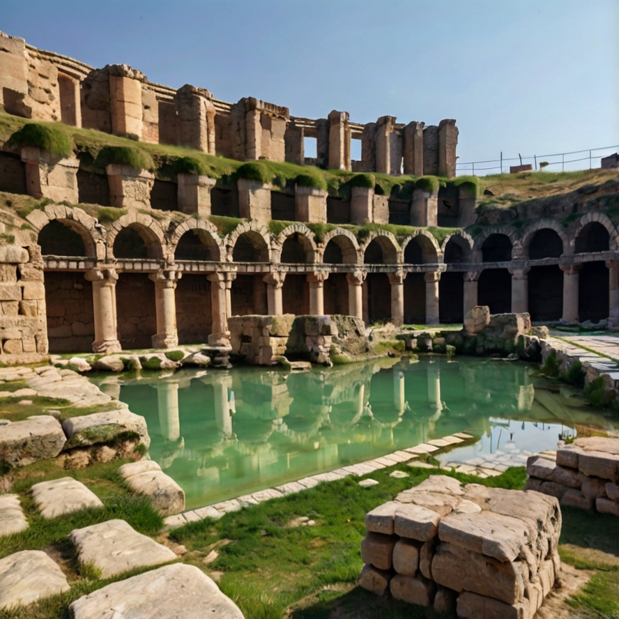 앙카라 주요 관광지 로마 온천 유적 이미지