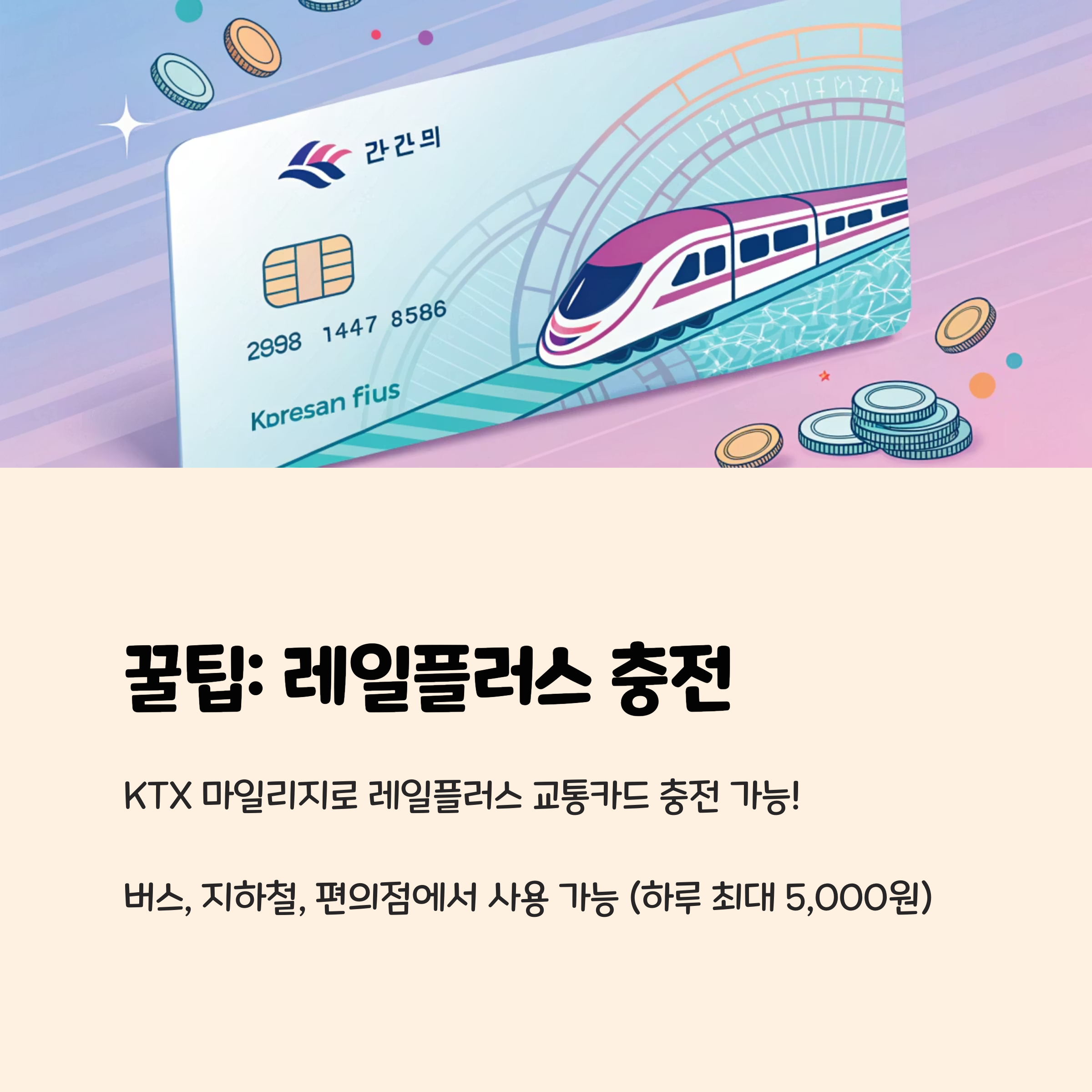 3. 레일플러스(R+) 교통카드 충전