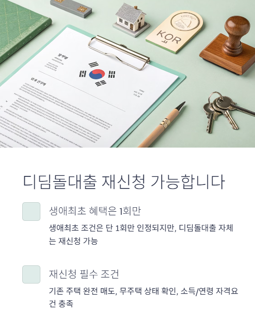 디딤돌대출 재신청 가능 합니다
