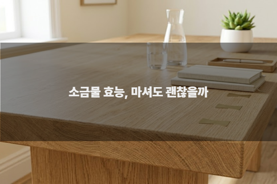 소금물 효능, 마셔도 괜찮을까