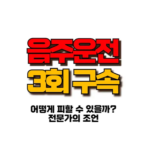음주운전 3회 구속 썸네일