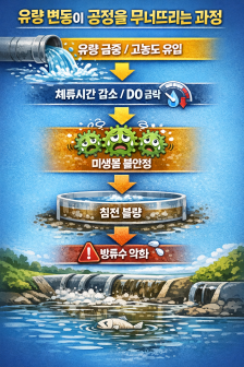 유량 변동이 공정을 무너뜨리는 과정