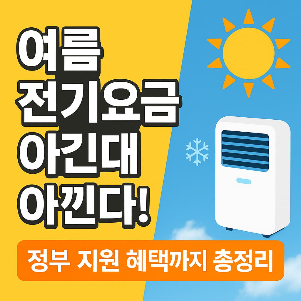 2025년 전기요금 절약 정부 지원 혜택