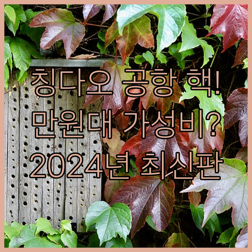 새벽 비행 걱정 끝 칭다오 공항 근처..