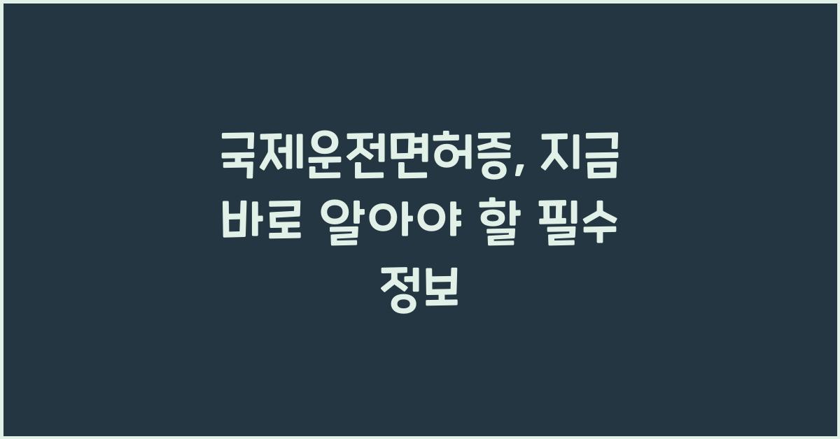 국제운전면허증
