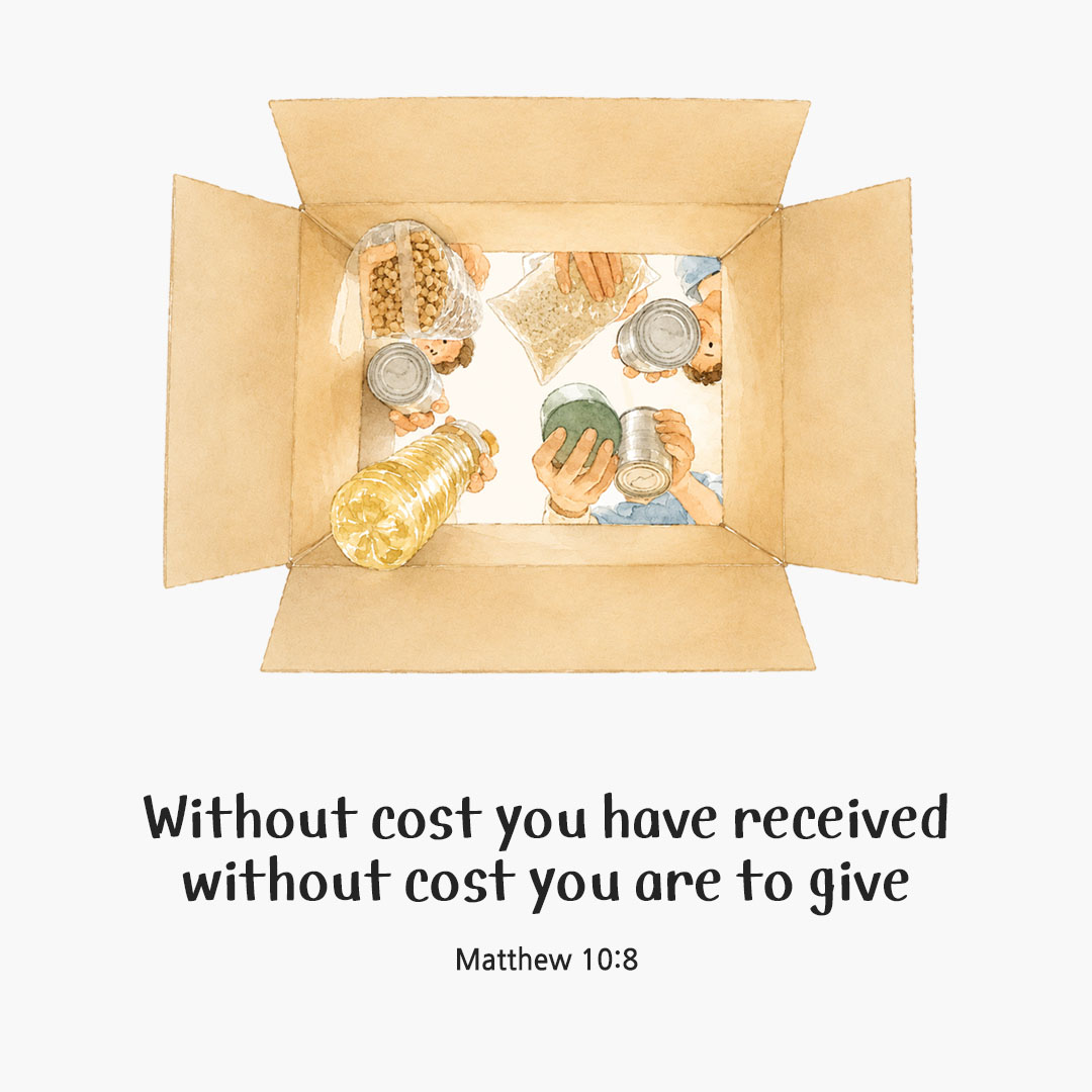 Today's Bible verse card Matthew 10:8 scripture image