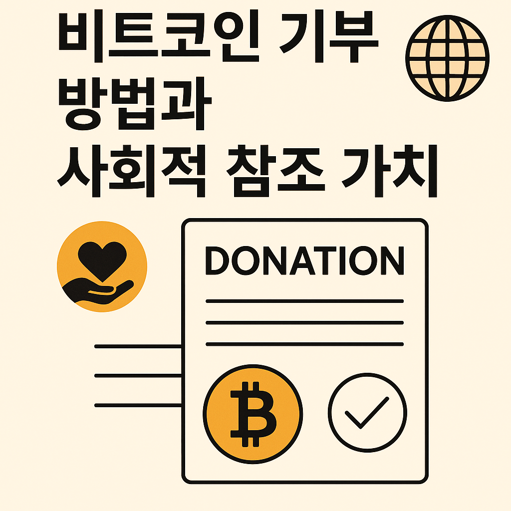 비트코인 기부 방법과 사회적 참조 가치