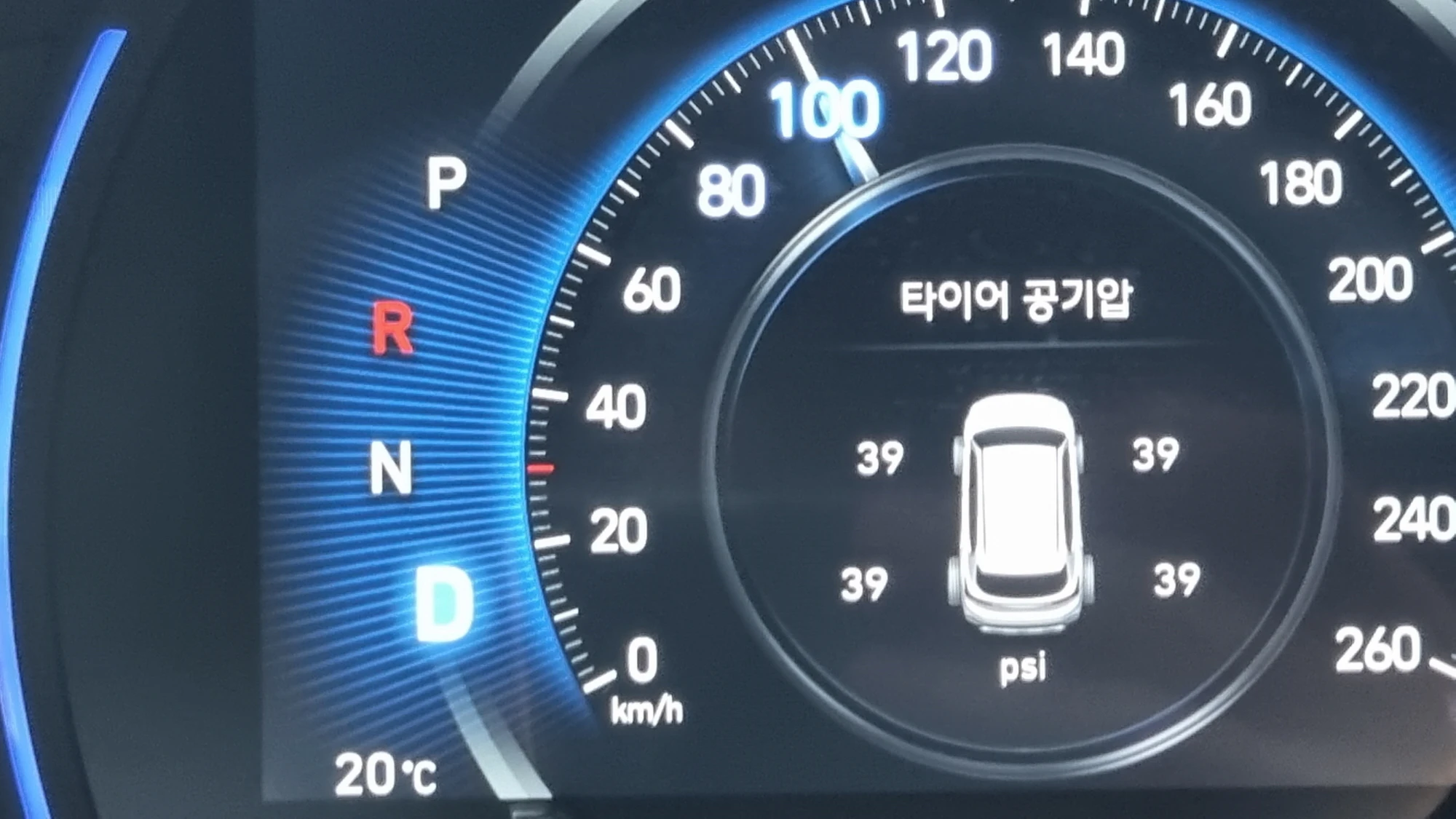 주행후 타이어 공기압