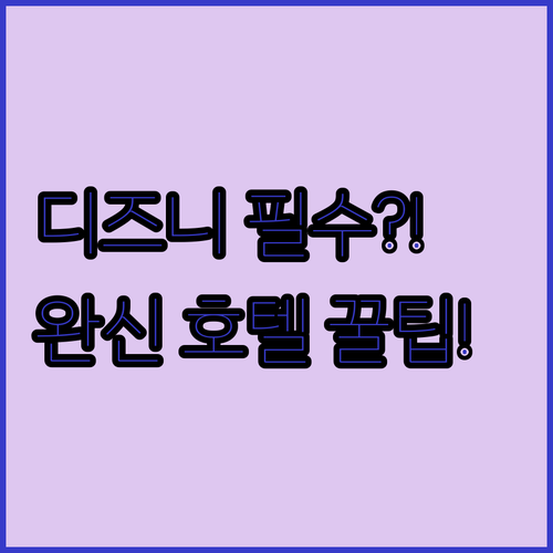 디즈니랜드 가기 전 반드시 확인해야 ..