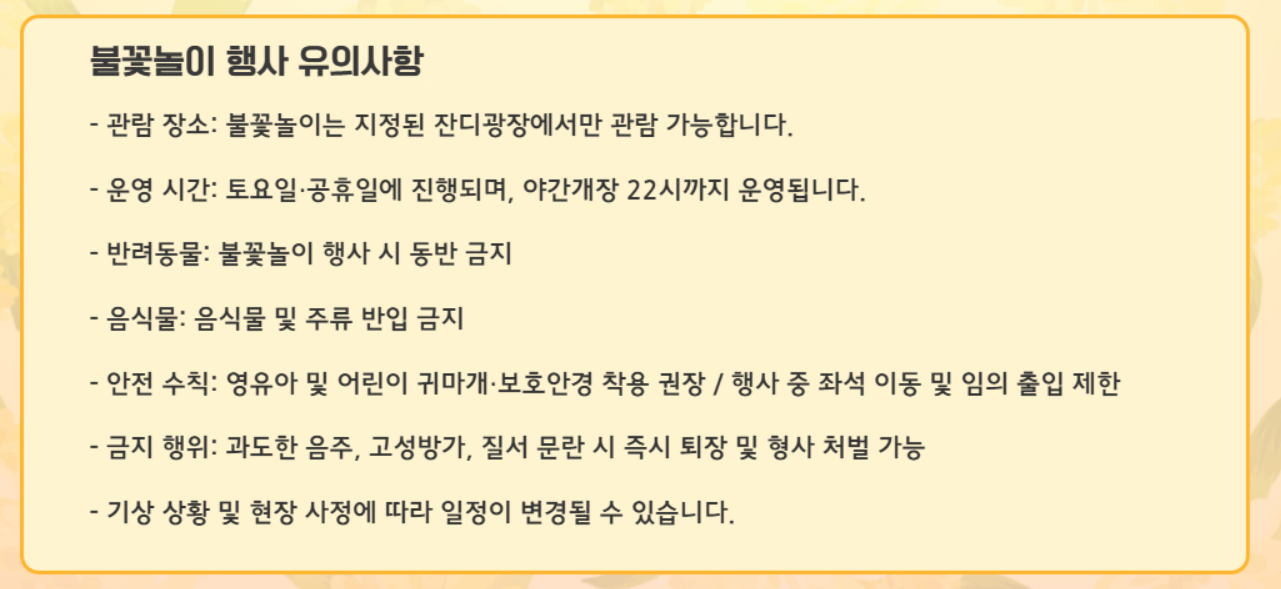 피나클랜드 불꽃놀이