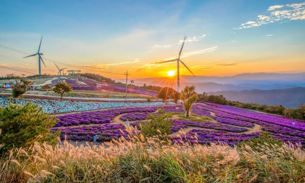 거창 별바람 언덕 일몰뷰
