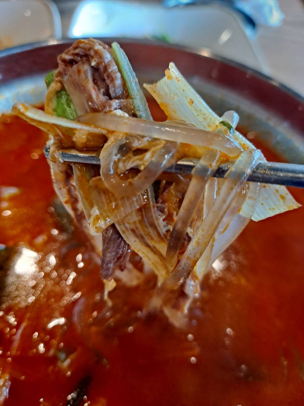 전통육개장 양지와 당면